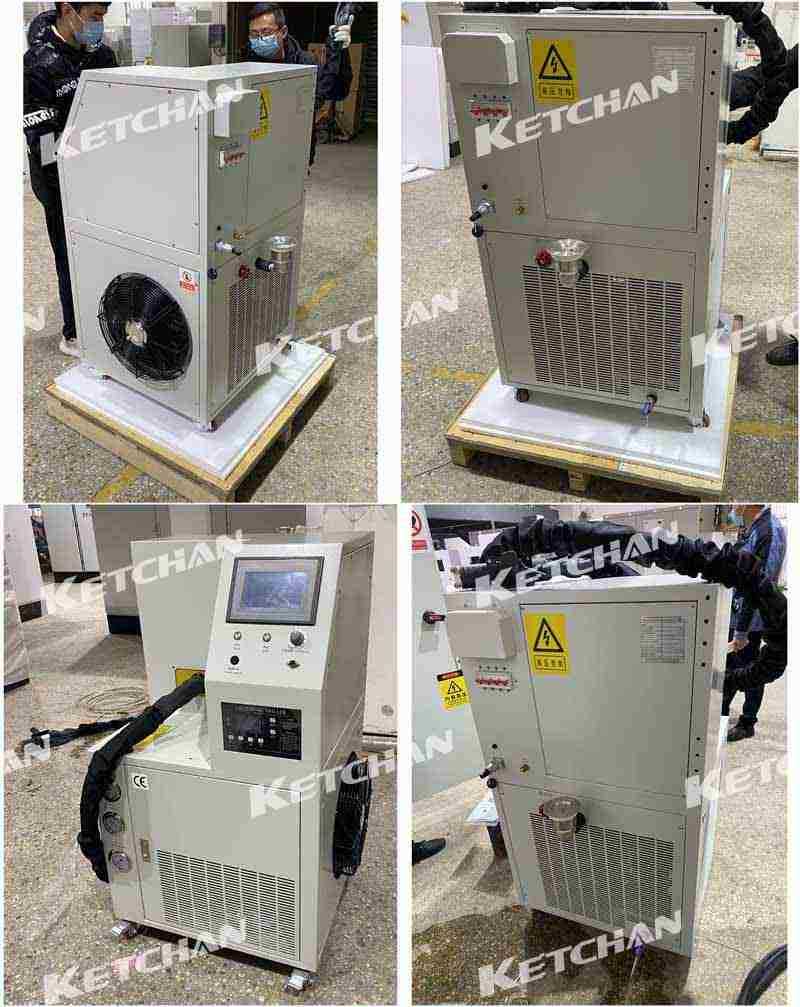 all in one 40KW handheld induction heater with industrial chiller 3 KETCHAN Induction Delivery of 40KW handheld induction heater with industrial chiller in one machine Ordered by Japanese customer