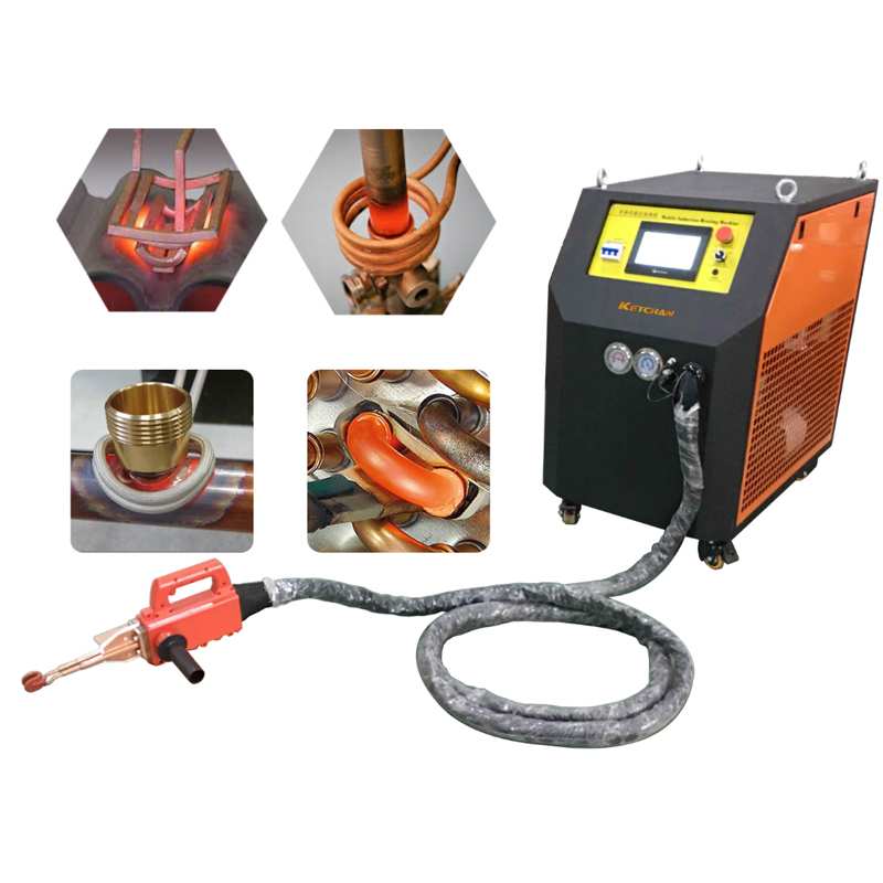High Frequency Copper Brazing Equipment 1 KETCHAN Induction Induction Brazing of Copper Tube to Copper Bracket