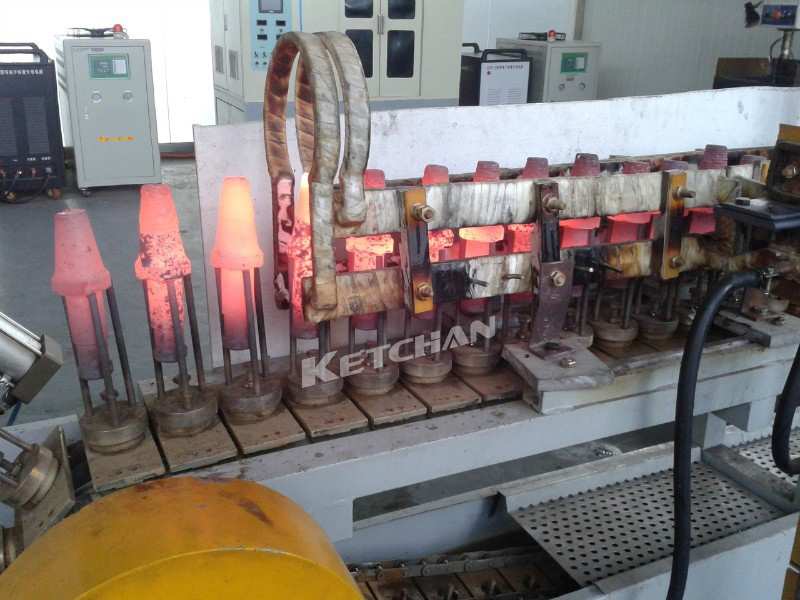 Induction brazing of Mining Cutting Picks 3 The Leading Induction Heating Machine Manufacturer Induction brazing of Mining Cutting Picks
