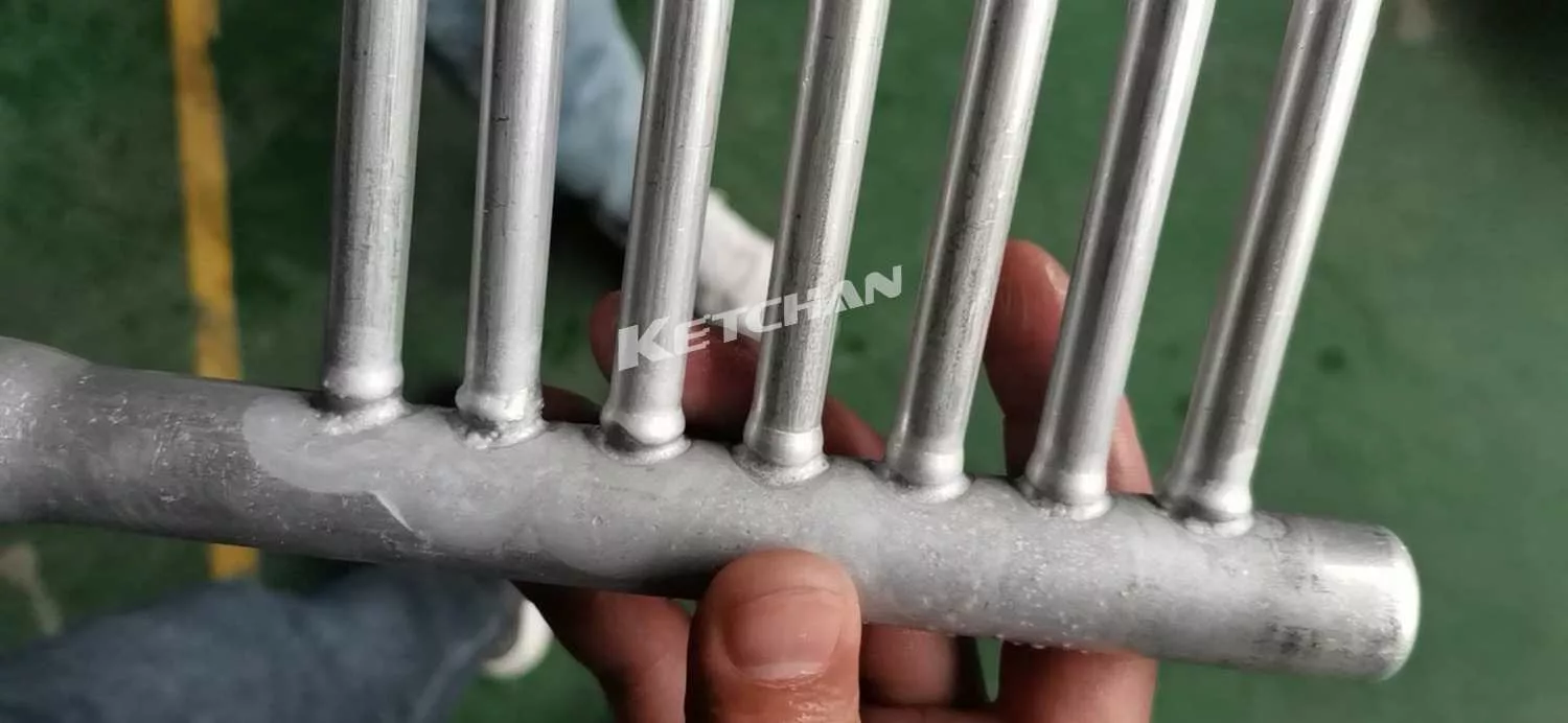 Inductio brazing aluminum manifold tube (3)