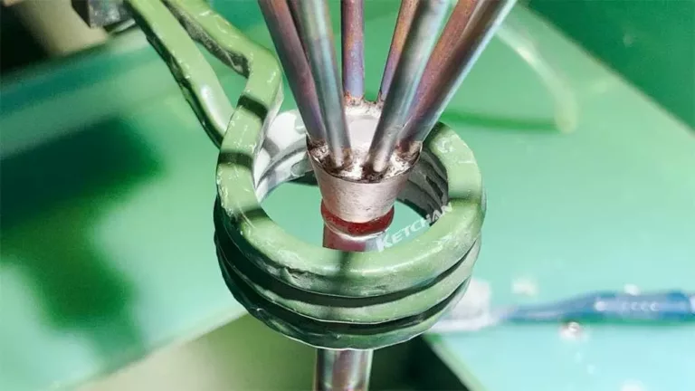 Induction soldering of copper refrigerant distributor