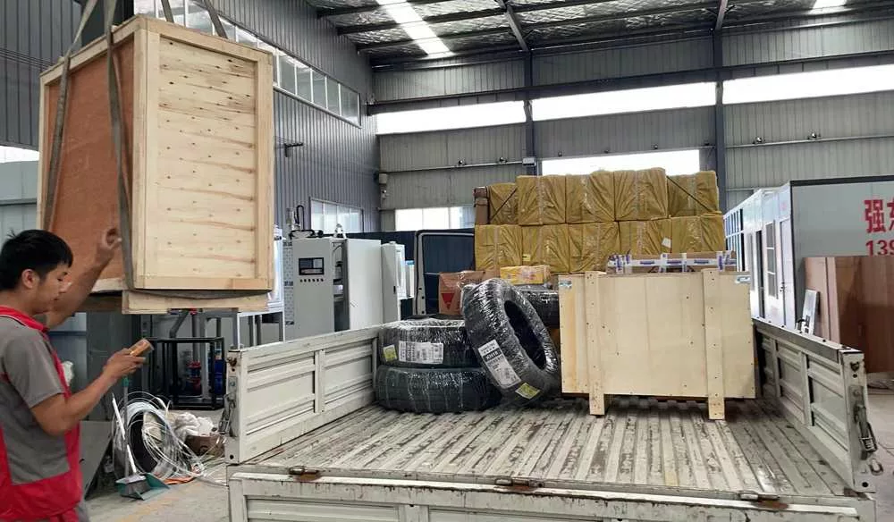 30KW induction heating machine with industrial chiller ordered by Argentinian customer (2)