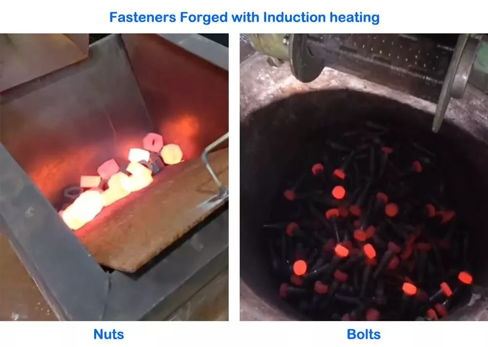 Fasteners forge with induction heating