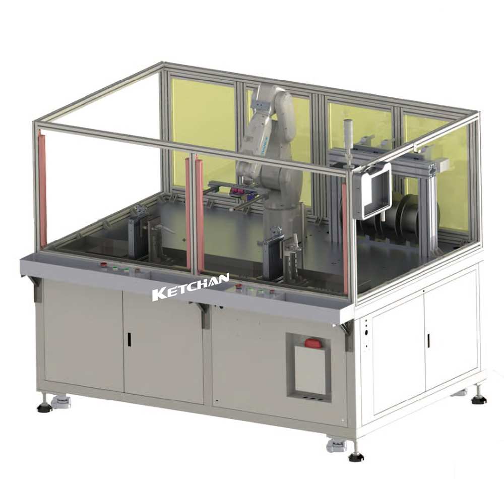 Robotic dual station automatic flame brazing machine Robotic dual station automatic flame brazing machine