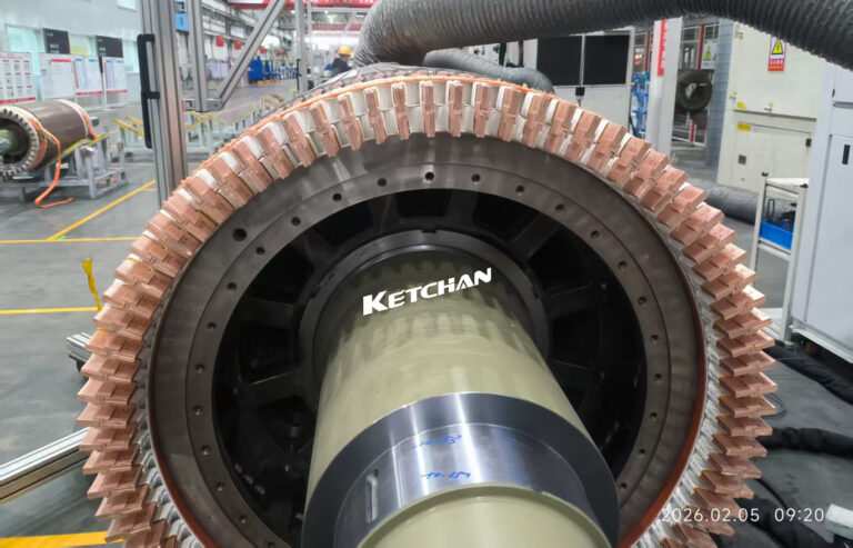 Dettagli delle saldature sulle barre di rame del rotore della turbina eolica1